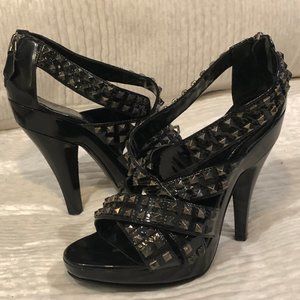 Black Studded Burberry High Heels Size EU 39